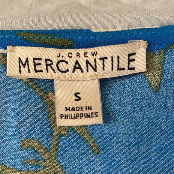 J. Crew Hi-Lo Dress Size Small Bright Blue Spring Summer Floral - Picture 7 of 10